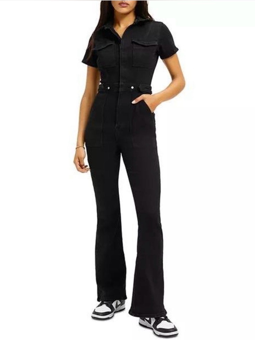 Good American Fit For Success Velvet
Bootcut Jumpsuit Small